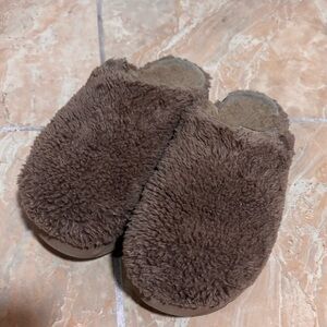 UGG Brown Fuzzy Slippers